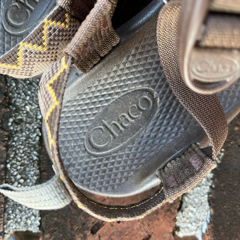 Chaco Tan & burnt orange sandals size 5 - Picture 4 of 6